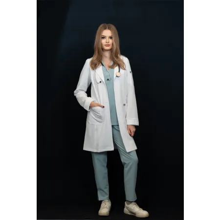 Fartuch medyczny MEDI TEDDY - BENISSA PURE WHITE - BIAŁY